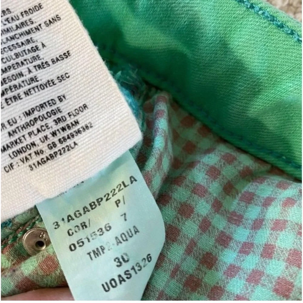 Anthropologie Pilcro letterpress mint cropped jean - Picture 5 of 6